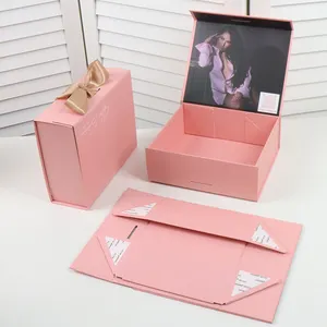 Luxury Custom Logo Folding Magnetic Gift Box Packaging For Present