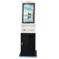 Kios Desain Lantai dengan Layar Sentuh 32 Inci, Pembaca RFID, Layanan Mandiri, Pembayaran Dompet Elektronik & Tunai, Mesin ATM