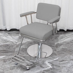 Sillón de Barbería Hidráulico, Silla de Estilismo Giratoria con Reposapiés y Base de Acero Inoxidable - Product Image 2