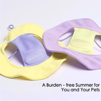 Ensemble Chapeau de Soleil et Bandana Couleur Macaron pour Animaux de Compagnie – Protection UV Estivale, Casquette et Bavoir Anti-Salive Assortis pour Chien – Accessoire d'Extérieur pour Animaux