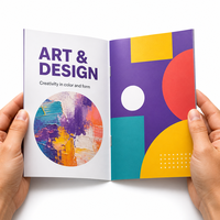 Service d'impression personnalisé pas cher pour catalogues, brochures et flyers A5 de l'entreprise d'impression du Jiangsu, avec reliure plastique et papier offset 300 g/m²