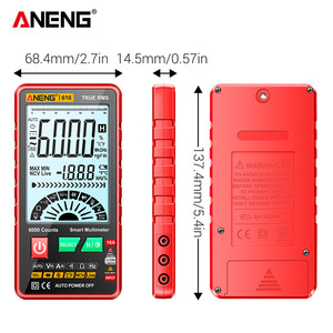 Multímetro Digital Portátil ANENG 616, Pantalla Grande con Retroiluminación, Inteligente, 6000 Cuentas, CA/CC, para Herramientas, 1 Año de Garantía, 600V - Product Image 5