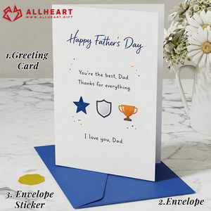 Tarjetas Personalizadas para el Día del Padre de 5x7 Pulgadas, Tarjeta Te Amo, MOQ Bajo, con Sobre y Adhesivo - Product Image 3