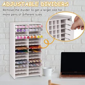 Office Organizer Marker Storage <b>Box</b> Rectangle Open Top Compartments Standing Type Kids Stationery <b>Shelf</b> - Product Image 2