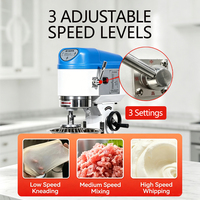 Robot pâtissier professionnel 3 vitesses, batteur sur socle robuste, nouvel appareil de cuisine 1800W pour le blé, le maïs, la crème, la viande et la pâtisserie
