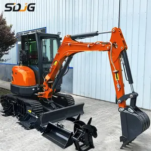 Envío gratis CE EPA Home Farm Kubota Engine 1.7Ton 2Ton 3.5Ton Cabin Small Crawler Digger Micro Bagger Mini Excavadora