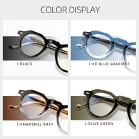 Monture de lunettes Saint Van Gogh rétro ronde en acétate fabriquée à la main au Japon pour la correction de la myopie et un port tendance