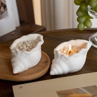 Bougie parfumée en forme de coquillage, cadeau de mariage, ornement créatif en cire de perle, bougies en forme de coquille