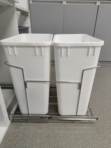 Cuisine intégrée sous l'armoire évier tiroir coulissant panier poubelle en plastique 35L * <span class=keywords><strong>2</strong></span> poubelle poussière poubelle - Product Image 4