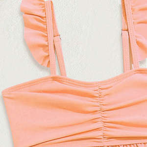 Ensemble <span class=keywords><strong>de</strong></span> maillot <span class=keywords><strong>de</strong></span> bain <span class=keywords><strong>sirène</strong></span> 3 pièces pour <span class=keywords><strong>fille</strong></span>, haut à volants couleur pêche, bas imprimé écailles, <span class=keywords><strong>queue</strong></span> en tulle, maillot <span class=keywords><strong>de</strong></span> bain bikini pour enfants pour la piscine - Product Image 6