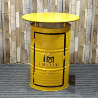 Tabouret en fer forgé américain, chaise rétro en baril à huile, café, bar industriel, ensemble table et chaise de restaurant