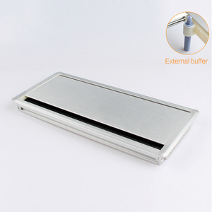 Factory Directly Sale <strong>Rectangular</strong> <strong>Desk</strong> <strong>Grommet</strong> Aluminum Alloy With a Brush BoxTable Hole Cover Square Cable Management - Product Image 4
