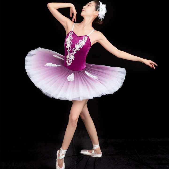 Vestito Da Ballo Bambina Con Paillettes E Tulle - Abito Danza Classica, Pattinaggio E Latino - Foto 5