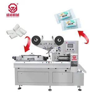 Shengwei Machinery Bubble Chewing Gum Pillow Packaging Wrapping Mini Small Mint Sugar Sweet Packing Machine