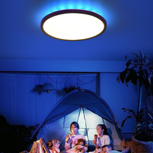 Panel de techo LED inteligente moderno RGB montado en superficie con control remoto para oficina - Product Image 1