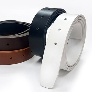 Sangle de ceinture en cuir véritable italien d'origine coréenne, 33 mm x 130 cm, 5 trous, remplacement sans boucle, pour professionnels de bureau formels - Product Image 6