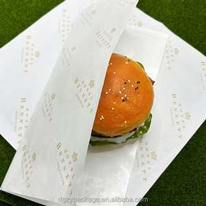 Papier d'emballage pour hamburgers personnalisé, emballage pour croissants, papier jetable résistant à la graisse, papier alimentaire, emballage pour gâteaux - Product Image 1