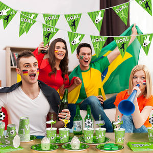 <span class=keywords><strong>Vaisselle</strong></span> de fête à <span class=keywords><strong>thème</strong></span> de Football, bannière, assiette en papier de Football, tasses, serviettes, fournitures de fête, ensemble de <span class=keywords><strong>vaisselle</strong></span> <span class=keywords><strong>jetable</strong></span> - Product Image 4