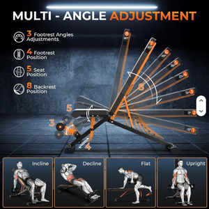 PINJIAN <span class=keywords><strong>Banc</strong></span> <span class=keywords><strong>de</strong></span> <span class=keywords><strong>musculation</strong></span> pliable pour la maison, équipement <span class=keywords><strong>de</strong></span> fitness, haltères, <span class=keywords><strong>banc</strong></span> d'exercice réglable 900LBS, <span class=keywords><strong>banc</strong></span> <span class=keywords><strong>de</strong></span> redressement assis - Product Image 3
