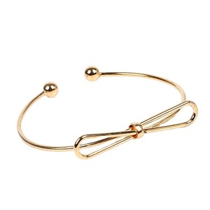 Fashion Bow Open Iron Bangle Adjustable 14K Gold Plated Butterfly Design Unisex Popular All-match Everyday Bangle for Women - Product Image 5
