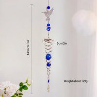 Campana de Viento de Cristal Giratoria de Siete Colores con Diseño de Colibrí, Decoración 3D para Ventanas, Decoración del Hogar, Regalo Festivo
