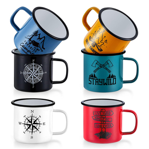 Taza de Metal Esmaltada Personalizada con Diseño Impreso <span class=keywords><strong>para</strong></span> Café, Leche, Cerveza, Té, con Asa, <span class=keywords><strong>para</strong></span> Hombres y Mujeres, <span class=keywords><strong>para</strong></span> Bebidas Frías y Calientes, Mini Taza <span class=keywords><strong>para</strong></span> Café - Product Image 1