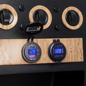 <span class=keywords><strong>Chargeur</strong></span> de <span class=keywords><strong>voiture</strong></span> multifonction Kewig USB QC 3.0 Type C PD : 30W avec interrupteur et affichage de la tension, étanche, <span class=keywords><strong>chargeur</strong></span> de téléphone portable - Product Image 3