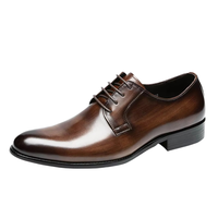 Nouvelles Chaussures Habillées de Luxe pour Hommes en Cuir Véritable Respirantes à Lacets et Bout Fermé – Style Exquis pour l'Été, l'Automne et l'Hiver