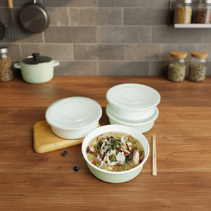 Contenants jetables en PP <span class=keywords><strong>de</strong></span> qualité alimentaire pour congélateur (110 oz) avec couvercle micro-ondable pour traiteur et épicerie - Product Image 1
