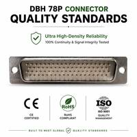 Conector Industrial DB78 D-SUB RS485, Puerto Serie Macho Hembra de 9 Pines con Cubierta Metálica para una Comunicación de Datos Estable