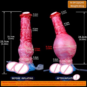 NNSX Inflatable Squirting Horse <b>Dildo</b> Silicone Toys Knot Animal Ejaculation Penis Clitoris Massage Adult Products for Women - Product Image 3