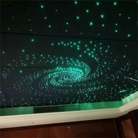 Plafonnier LED à fibres optiques en acrylique et plastique moderne KEPUAI 2023 avec effet scintillant RGBW pour la décoration sensorielle de chambre nocturne
