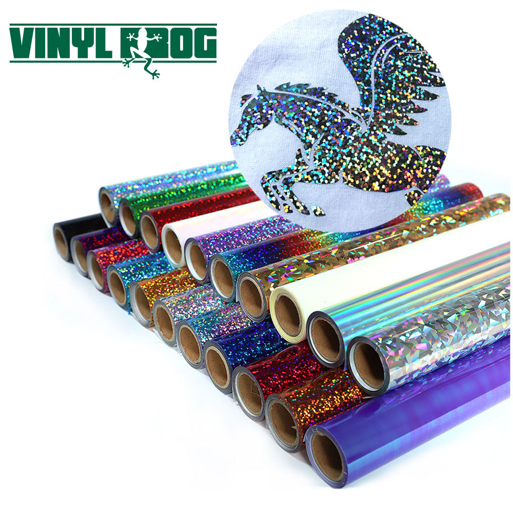 Hot Sale High Flex Easy Weeds Htv Vinyl Rolls Film, PVC Heat Transfer Film Holographic Htv Vinyl For Tshirt Custom