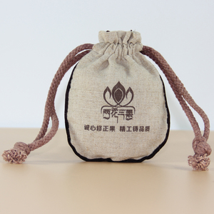 Bolsa de Lino y Yute con Cordón, Bordado OEM, a Prueba de Polvo, para Cosméticos, Joyería Pequeña y Maquillaje, Ideal para Regalos - Product Image 1