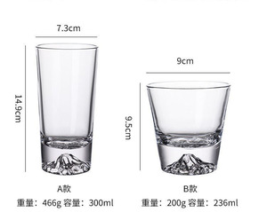 Matériau en cristal à fond épais, version <span class=keywords><strong>de</strong></span> boîte-cadeau <span class=keywords><strong>de</strong></span> style montagne <span class=keywords><strong>de</strong></span> neige personnalisable du verre à whisky - Product Image 5