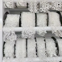 Dentelle Guipure de Haute Qualité 100% Polyester Écologique avec Paillettes, Ruban Brodé Élégant Fait Main pour Sacs et Chaussures