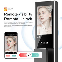 Serrure de porte intelligente à reconnaissance faciale 3D, Tuya WiFi, empreinte digitale, porte en bois, serrure numérique automatique intelligente avec interphone vidéo