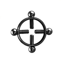 Anneaux de tétons réglables en acier inoxydable OEM, bijoux de chaîne de corps arrondie tendance, accessoires intimes pour femmes sans perçage