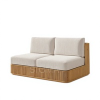 Ensemble de canapés modernes pour l'extérieur, chaise de loisirs, meubles de luxe en teck pour patio, balcon, jardin, imperméable et durable
