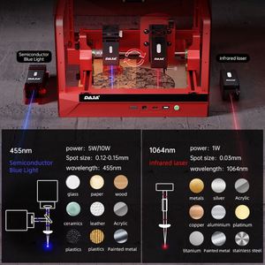 Daja mini A7 5W/10W/1W Laser Power xách tay mini cao hơn cột nhỏ Laser đánh dấu Khắc Máy cắt laser - Product Image 4