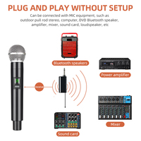 Microphone sans fil professionnel portable 2.4G pour fêtes, karaoké, églises, spectacles, réunions et chant