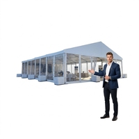 Tente de réception personnalisée en alliage d'aluminium robuste 10x15m 15x20m 15x30m, double couche, ignifuge, imperméable, toutes saisons