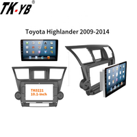 Lecteur multimédia de voiture 10 pouces Android 2 Din, Radio, Navigation GPS, stéréo universel avec caméra pour TOYOTA 2009-2014 Highilander