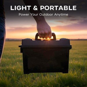 12V PB007A 그린 PP 소재 방수 배터리 박스 BMS 2kWh 출력 해양 보트 트롤링 모터 ANDER SON 플러그 입력 - Product Image 1