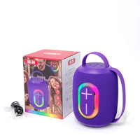 Speaker Portabel Nirkabel BS-36 BARU dengan Radio FM/TF/USB, Woofer Super Bass, Lampu RGB Warna-warni, Speaker Musik Bluetooth