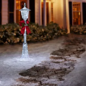 Adornos navideños adornos 3D Farola LED Pantalla iluminada luces con motivos LED figuritas navideñas - Product Image 4
