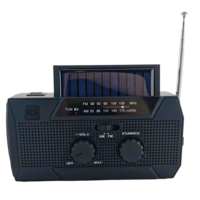 Kit de Supervivencia para Huracanes y Tormentas, Radio de Emergencia de 5000mAh con Manivela Solar, Radio AM/FM con Alerta Meteorológica y Linterna LED