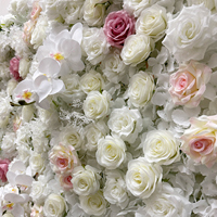 Panneau mural de fleurs pour mariage, toile de fond décorative pour salon, mur de fleurs blanches, toile de fond de roses