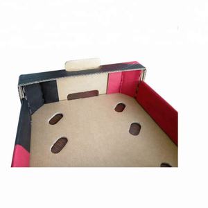 Caja de exhibición de bandeja de envío de frutas y verduras de <span class=keywords><strong>aguacate</strong></span> de cartón corrugado de color de impresión de tinta de soja ecológica - Product Image 2