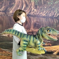 Zigong – commande manuelle réaliste, Velociraptor animatronique, marionnette à main de dinosaure en caoutchouc, mignon